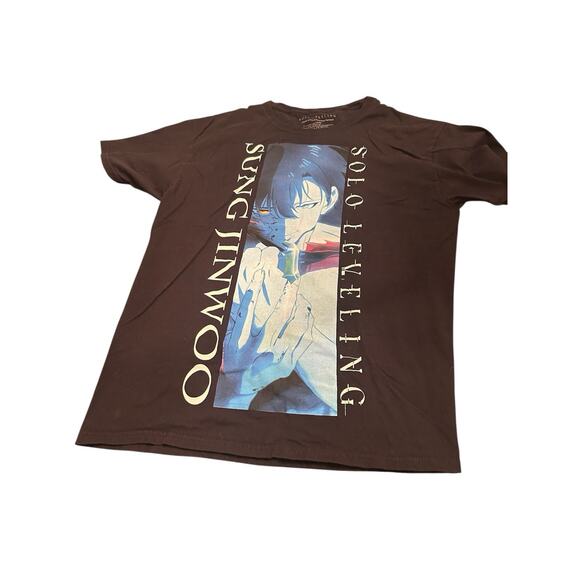 Solo Leveling Sung Jinwoo Large Black T-Shirt Anime - Picture 1 of 6